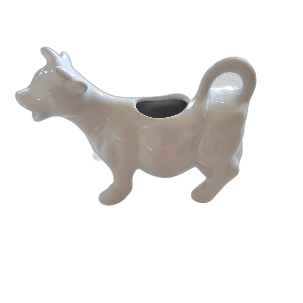 Vintage White Farmhouse Style Porcelain Cow Creamer